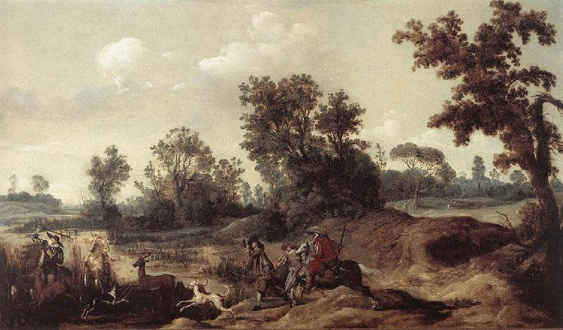 BLEKER, Gerrit Claesz Stag Hunting in the Dunes oil painting picture